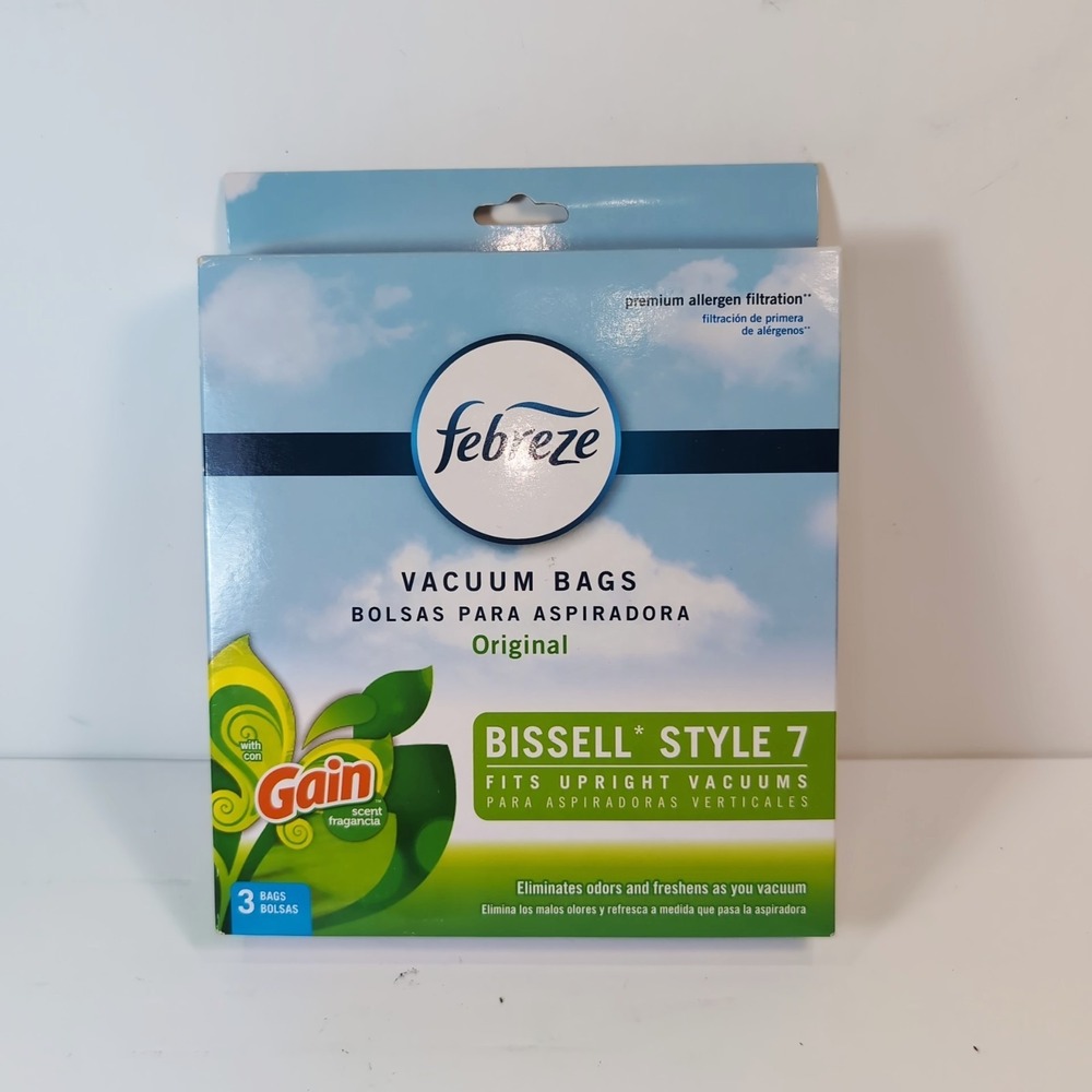 Febreze Bissell Style 7 Vacuum (3) Bags‎ Gain Scent Premium Allergen Filtration